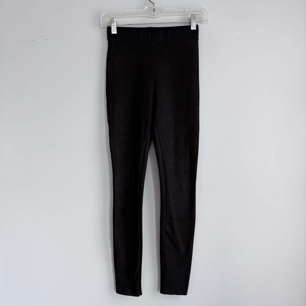 Wolford Estella Faux Suede Leggings Black Size 4 Mixed Media Velour Skinny Pant - Picture 8 of 16